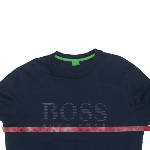 Hugo Boss Men's Blue Logo Crew Neck Sweatshirt Size L