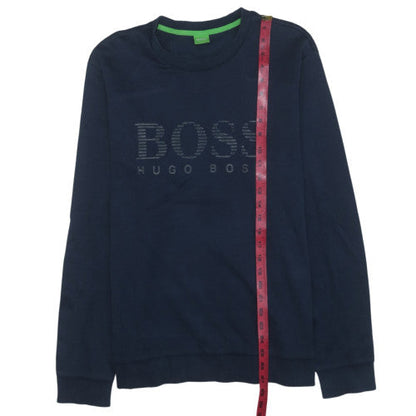 Hugo Boss Men's Blue Logo Crew Neck Sweatshirt Size L