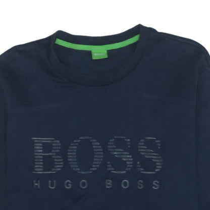 Hugo Boss Men's Blue Logo Crew Neck Sweatshirt Size L
