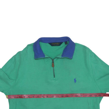 Ralph Lauren Polo Golf Men’s Green 1/4 Zip Collared Sweatshirt S