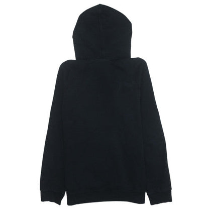 Adidas Mens Black Pullover Hoodie Medium Graphic Logo Fleece