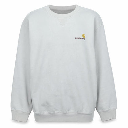 Carhartt Men's White Crew Neck Logo Sweatshirt Size M