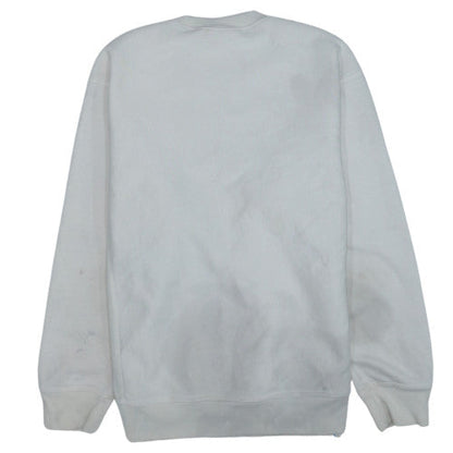 Carhartt Men's White Crew Neck Logo Sweatshirt Size M