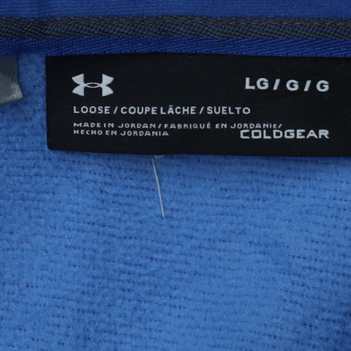 Under Armour Men's Blue 1/2 Zip ColdGear Sweatshirt L Relaxed Fit