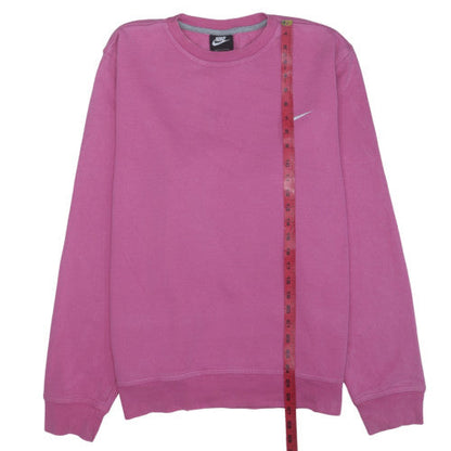 Nike Women Pink Crew Neck Pullover Sweatshirt XL Cotton Blend