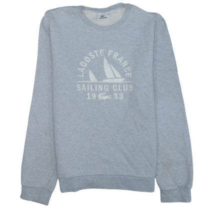 Lacoste Womens Grey Sailing Club Crew Neck Sweatshirt Size 12