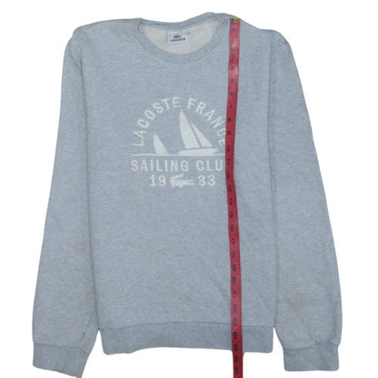 Lacoste Womens Grey Sailing Club Crew Neck Sweatshirt Size 12