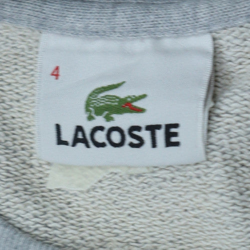 Lacoste Womens Grey Sailing Club Crew Neck Sweatshirt Size 12