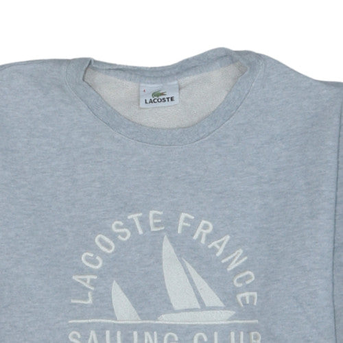 Lacoste Womens Grey Sailing Club Crew Neck Sweatshirt Size 12