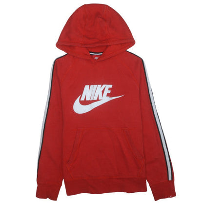 Nike Men's Red Pullover Hoodie M Cotton Graphic Logo Sportswear