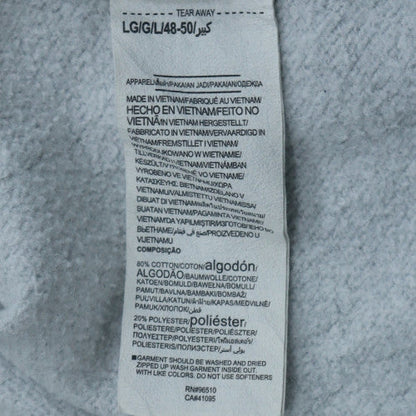 Under Armour Mens Grey Full Zip Hoodie Size L Loose Fit Fleece Sweatshirt
