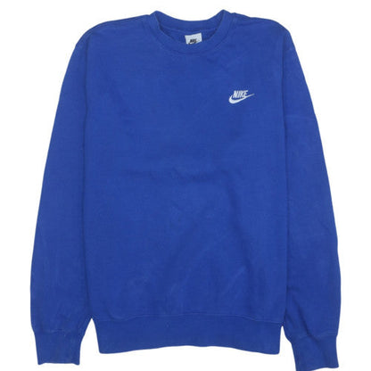 Nike Mens Blue Crew Neck Sweatshirt M Classic Cotton Blend