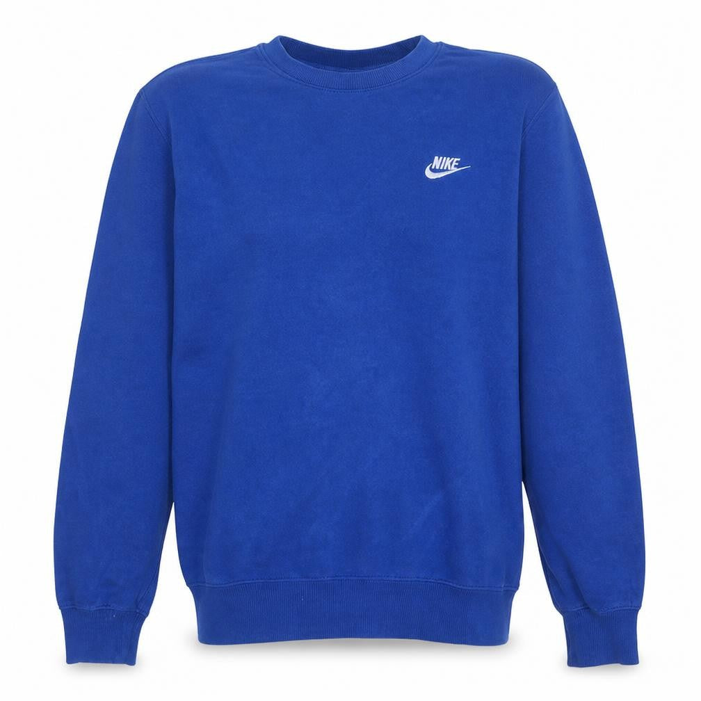 Nike Mens Blue Crew Neck Sweatshirt M Classic Cotton Blend