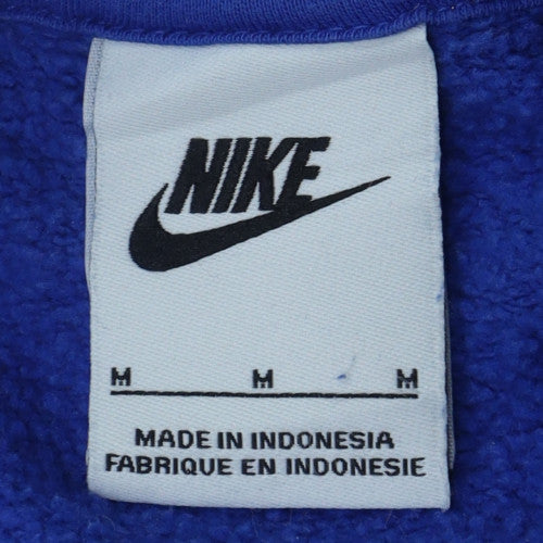 Nike Mens Blue Crew Neck Sweatshirt M Classic Cotton Blend