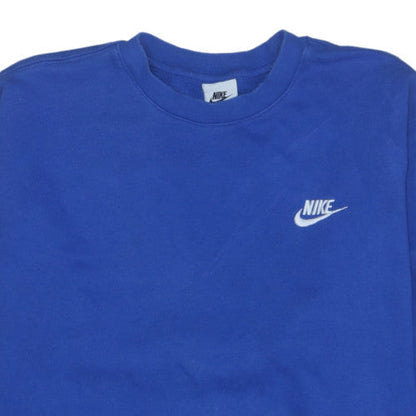 Nike Mens Blue Crew Neck Sweatshirt M Classic Cotton Blend