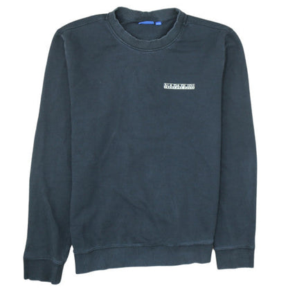 Napapijri Men's Black Logo Pullover Sweatshirt Size L