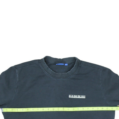 Napapijri Men's Black Logo Pullover Sweatshirt Size L