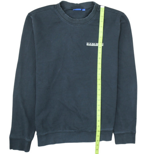 Napapijri Men's Black Logo Pullover Sweatshirt Size L