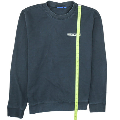 Napapijri Men's Black Logo Pullover Sweatshirt Size L