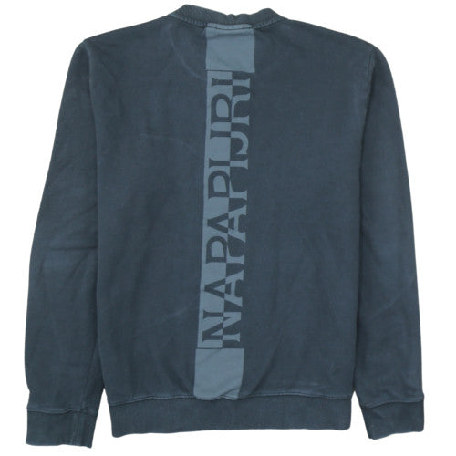 Napapijri Men's Black Logo Pullover Sweatshirt Size L