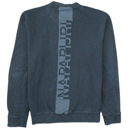 Napapijri Men's Black Logo Pullover Sweatshirt Size L