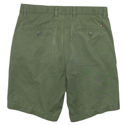 Tommy Hilfiger Boys Green Chino Shorts Size 31 Regular Fit Summer Casual