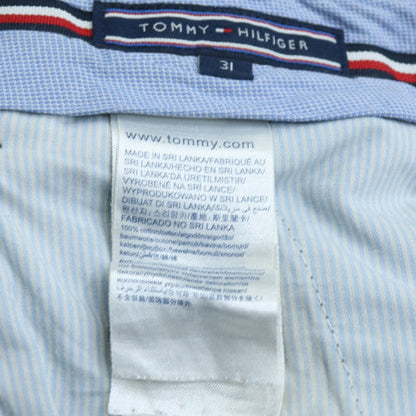 Tommy Hilfiger Boys Green Chino Shorts Size 31 Regular Fit Summer Casual