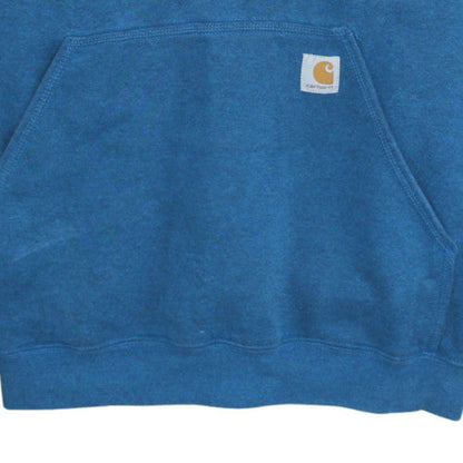 Carhartt Men's Blue XL Pullover Hoodie Relaxed Fit Logo Heavyweight