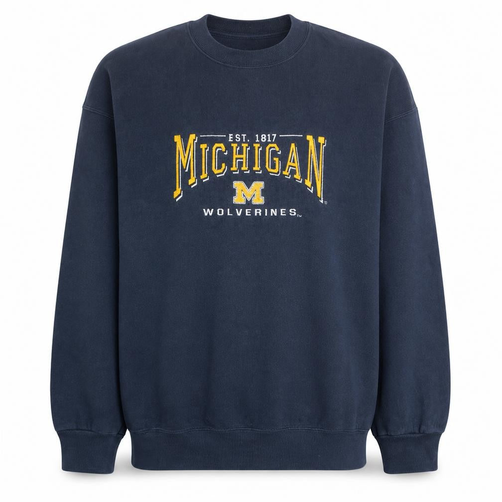 Lee Sport Men's Blue Michigan Wolverines XL Fleece Sweatshirt