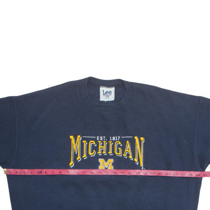 Lee Sport Men's Blue Michigan Wolverines XL Fleece Sweatshirt