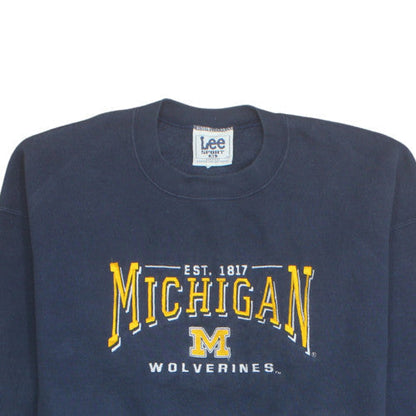 Lee Sport Men's Blue Michigan Wolverines XL Fleece Sweatshirt