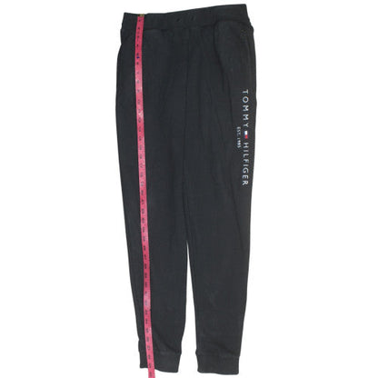 Tommy Hilfiger Men's Black Logo Joggers Size L Cotton Blend