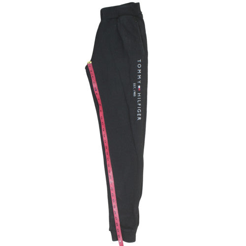 Tommy Hilfiger Men's Black Logo Joggers Size L Cotton Blend
