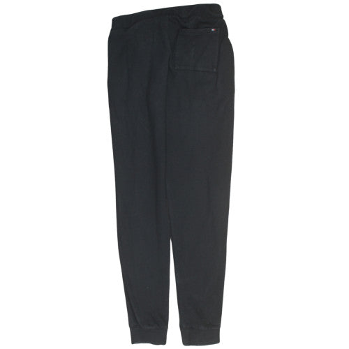 Tommy Hilfiger Men's Black Logo Joggers Size L Cotton Blend