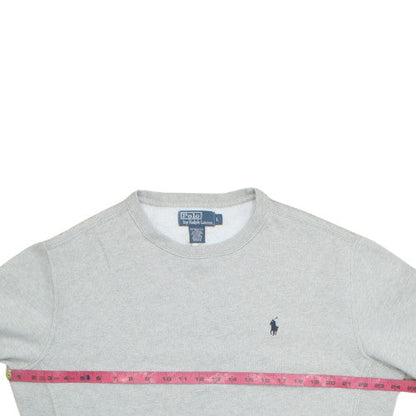 Ralph Lauren Men's Grey Cotton Crew Neck Pullover Sweatshirt L