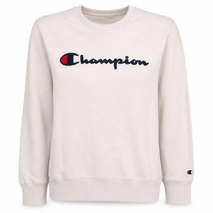 Champion Women's Beige Cotton Pullover Sweatshirt Medium