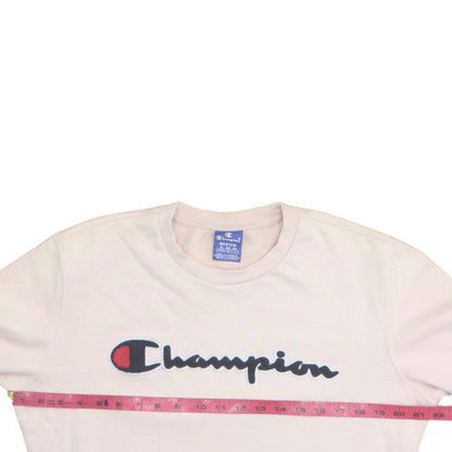 Champion Women's Beige Cotton Pullover Sweatshirt Medium