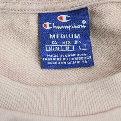 Champion Women's Beige Cotton Pullover Sweatshirt Medium