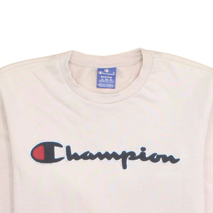 Champion Women's Beige Cotton Pullover Sweatshirt Medium