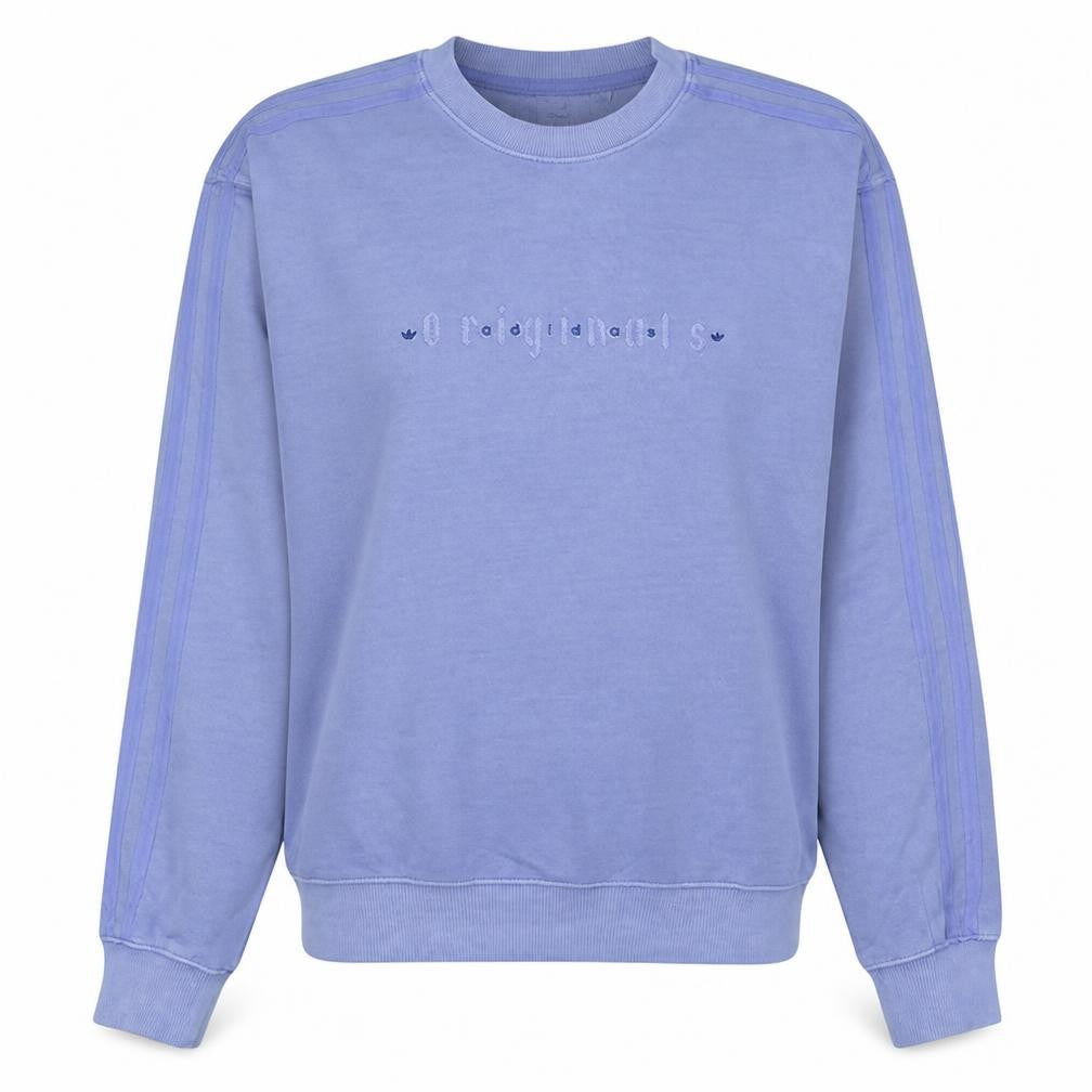 Front view of Adidas Originals Women's Purple Crew Neck Sweatshirt XS