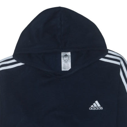 Adidas Men's Navy Hoodie 2XL Pullover Classic Logo Sportswear