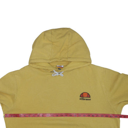 Ellesse Men's Yellow Pullover Hoodie Medium Logo Sportswear