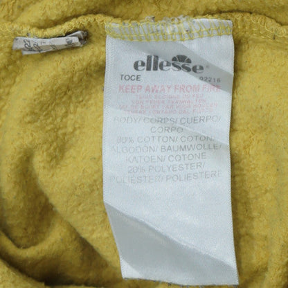 Ellesse Men's Yellow Pullover Hoodie Medium Logo Sportswear