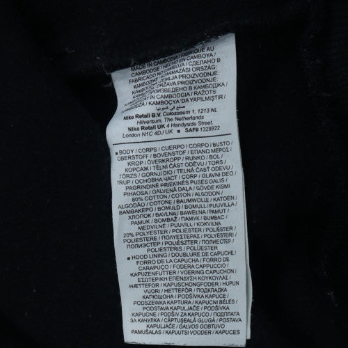 Nike Men's Black Pullover Hoodie L Logo Fleece Sweatshirt