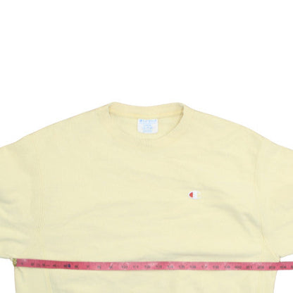 Champion Men's Beige Reverse Weave Pullover Sweatshirt Large