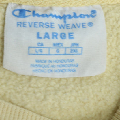 Champion Men's Beige Reverse Weave Pullover Sweatshirt Large