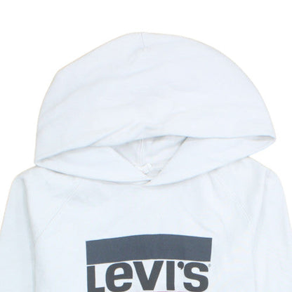 Levi's Men's White Pullover Hoodie M Graphic Logo Sweatshirt