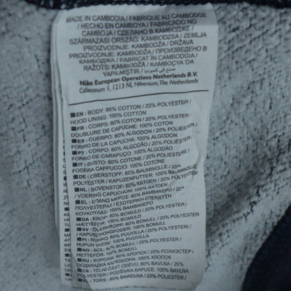 Nike Men Blue Pullover Hoodie Size L Regular Fit Sports Fleece