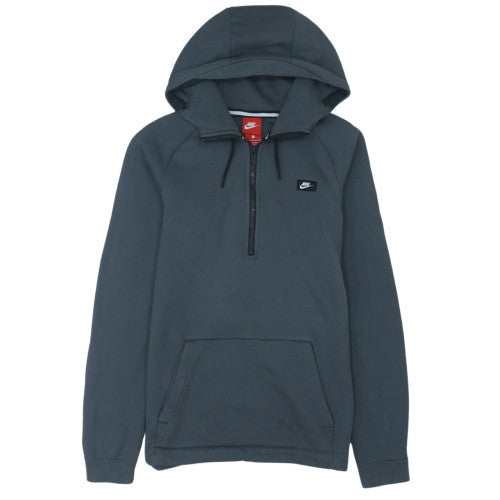 Nike Men's Grey 1/2 Zip Fleece Hoodie S Regular Fit Sportswear