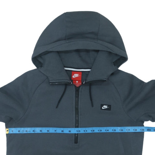 Nike Men's Grey 1/2 Zip Fleece Hoodie S Regular Fit Sportswear